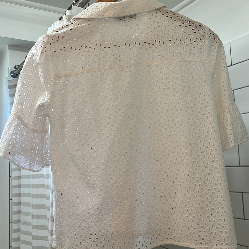 Madewell White Eyelet Blouse Size Small‼️PRICE DROP‼️ - Picture 5 of 8